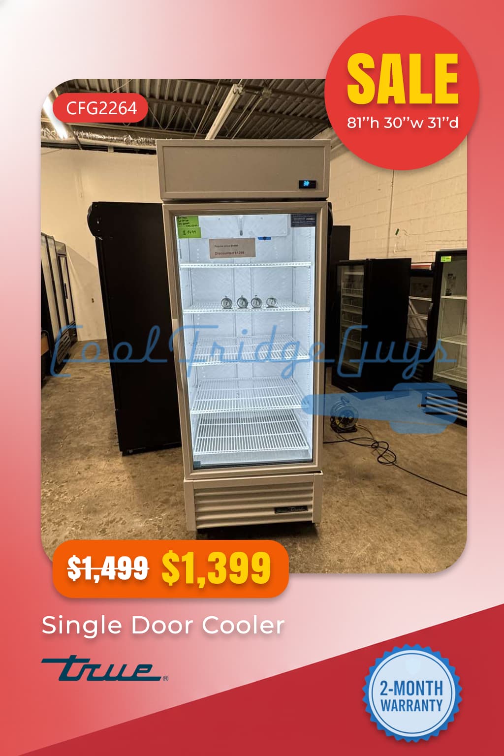 True Single Door Cooler