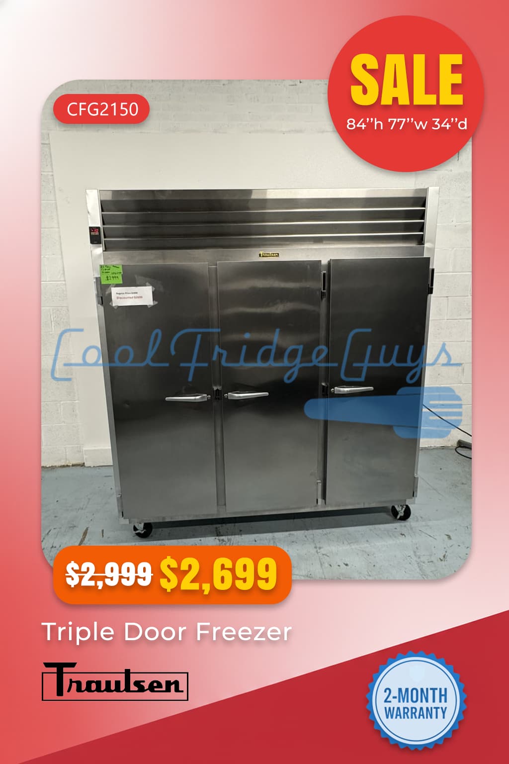 Traulsen Triple Door Freezer